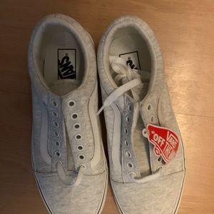 NWT Jersey Grey Women’s Vans - size 10
